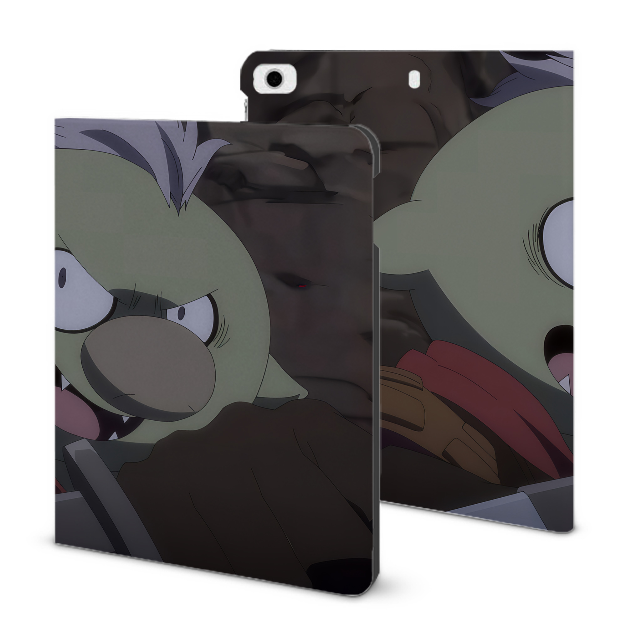 （画像用） 転スラ Regarding Reincarnated to Slime IPad ケース ブック型 PUレザー TPU 耐衝撃 軽量 薄型 ペン収納なし 全面保護 IPad 各モデル対応